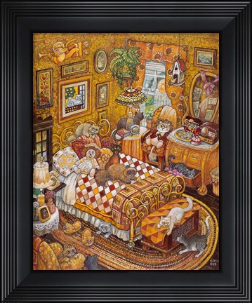 Framed Cat Nap Print