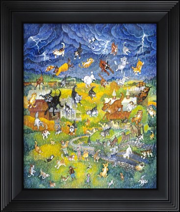 Framed It&#39;s Raining It&#39;s Pouring Print