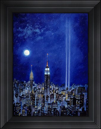 Framed New York Lights 2002 Print