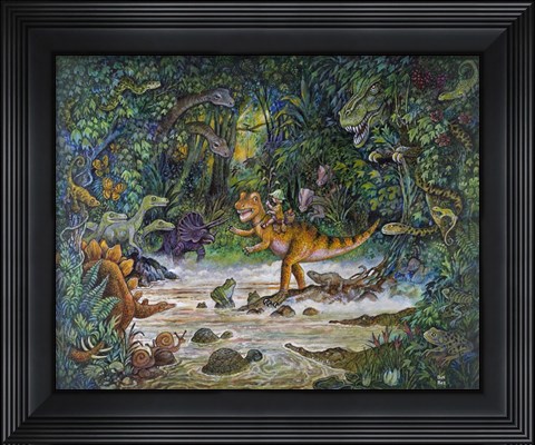 Framed Jurassic Jungle Print