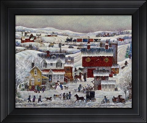 Framed Amish Winter Print
