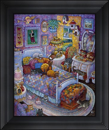 Framed More Cats And Quilts Print