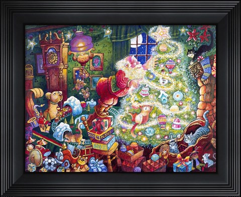 Framed Decorating the Tree Print