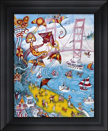 Framed Goldengate Kites Print