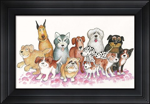 Framed Dogs Galore Print