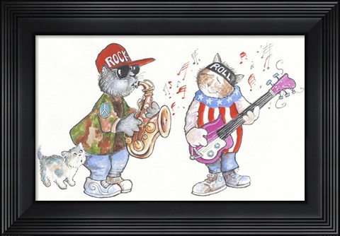 Framed Rock &amp; Roll Print