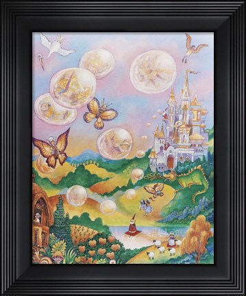 Framed Bubble Fairies Print