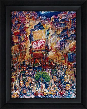 Framed Memories Of Times Square Print