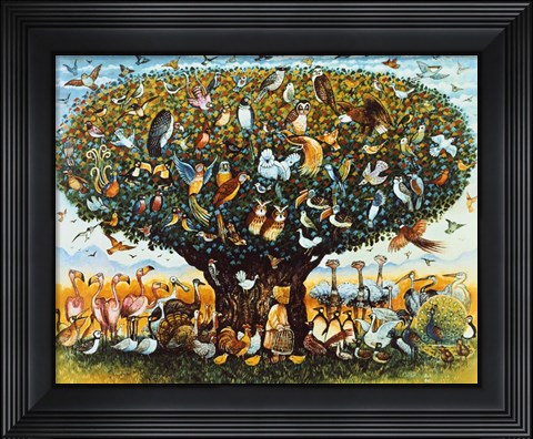 Framed Noah And The Birds Print