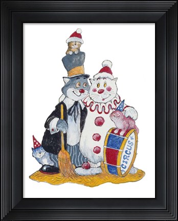 Framed Carnival Cats Print