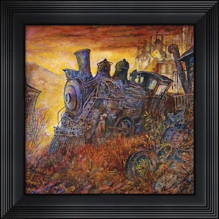 Framed Rusty Train Print