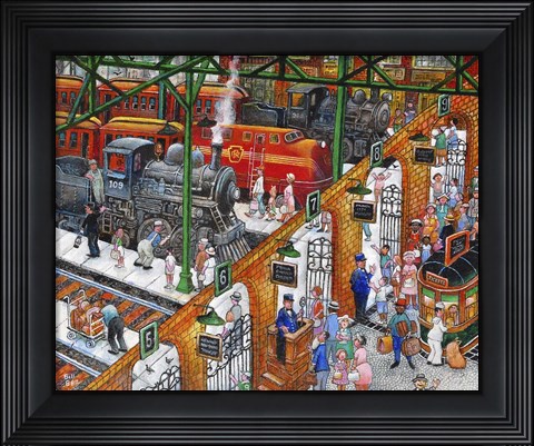 Framed Train Station Print