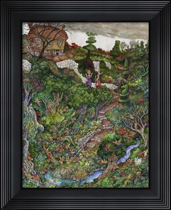 Framed There are fairies at the bottom of my garden! Print