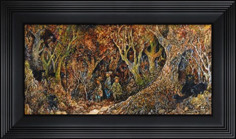 Framed Bear Hunters Print