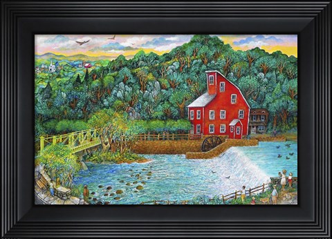 Framed Clinton Falls Print