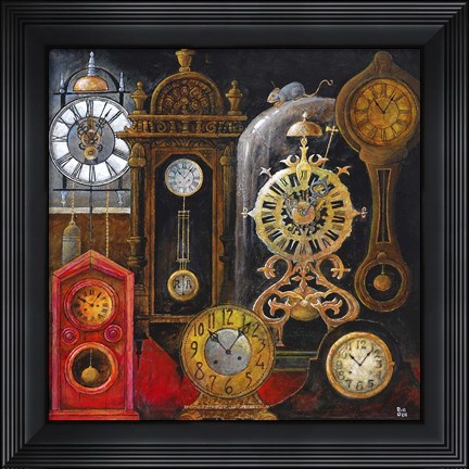 Framed Hickory Dickory Dock Print