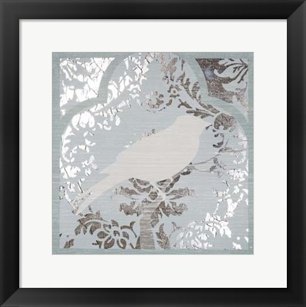 Framed Trellis Songbird I Print