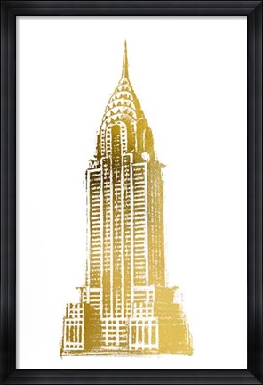 Framed Gold Foil Chrysler Print