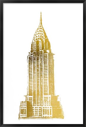 Framed Gold Foil Chrysler Print