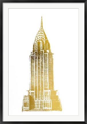 Framed Gold Foil Chrysler Print