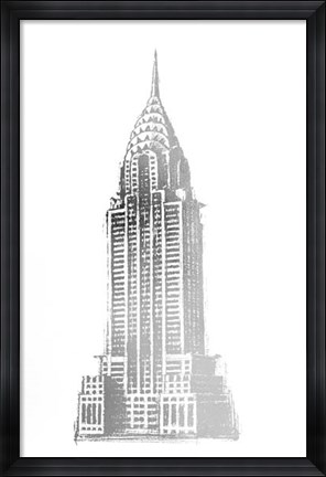 Framed Silver Foil Chrysler Print