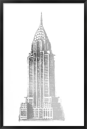 Framed Silver Foil Chrysler Print