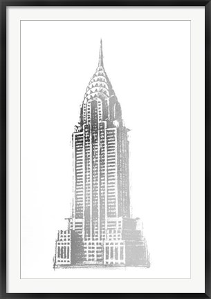 Framed Silver Foil Chrysler Print