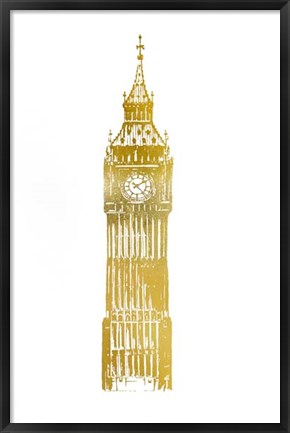 Framed Gold Foil Big Ben Print