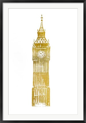 Framed Gold Foil Big Ben Print