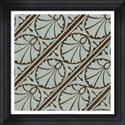 Framed Spa and Sepia Tile II Print
