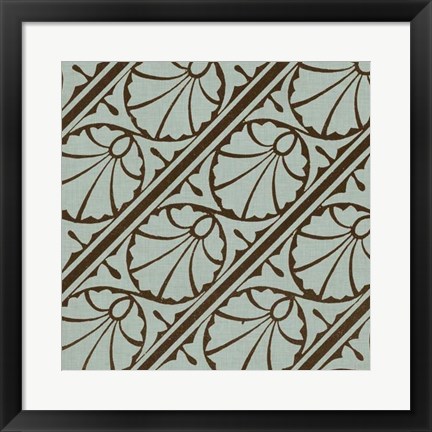 Framed Spa and Sepia Tile II Print