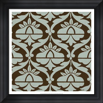 Framed Spa and Sepia Tile III Print