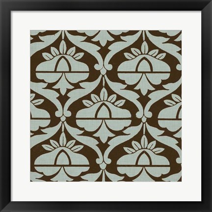 Framed Spa and Sepia Tile III Print