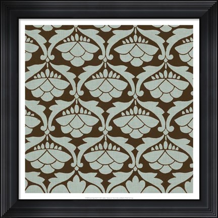 Framed Spa and Sepia Tile IV Print