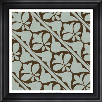 Framed Spa and Sepia Tile V Print