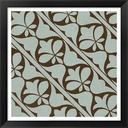 Framed Spa and Sepia Tile V Print