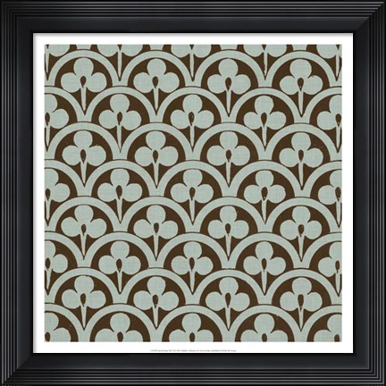Framed Spa and Sepia Tile VI Print