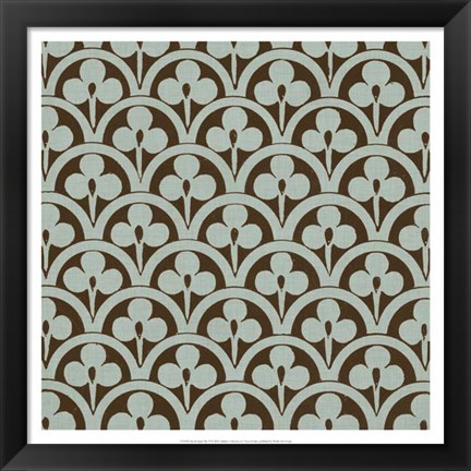 Framed Spa and Sepia Tile VI Print