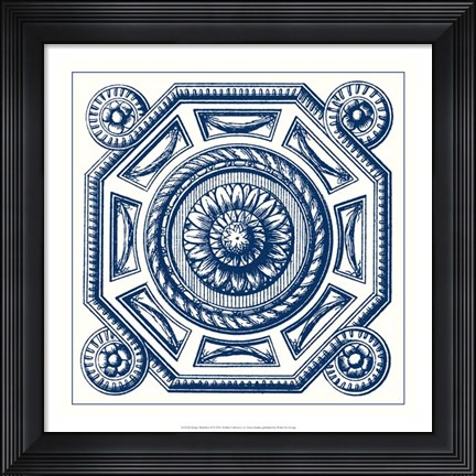 Framed Indigo Medallion II Print