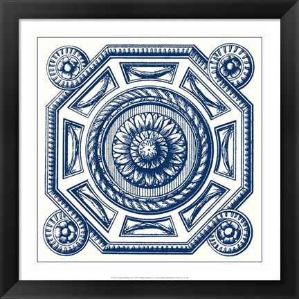 Framed Indigo Medallion II Print