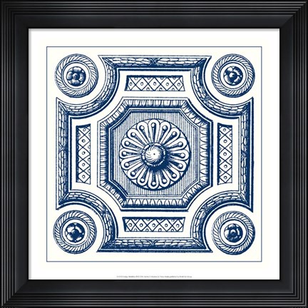 Framed Indigo Medallion III Print