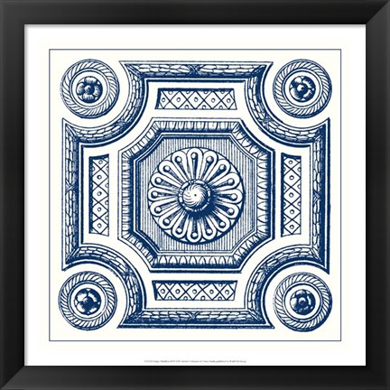 Framed Indigo Medallion III Print