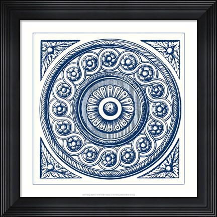 Framed Indigo Medallion V Print