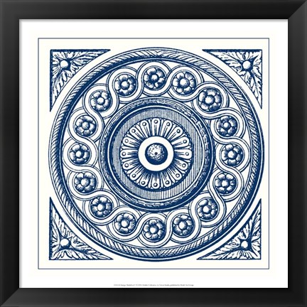 Framed Indigo Medallion V Print