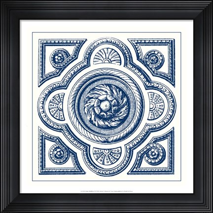 Framed Indigo Medallion VI Print