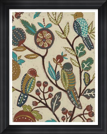 Framed Berry Branch II Print