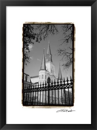 Framed St. Louis Cathedral, Jackson Square II Print