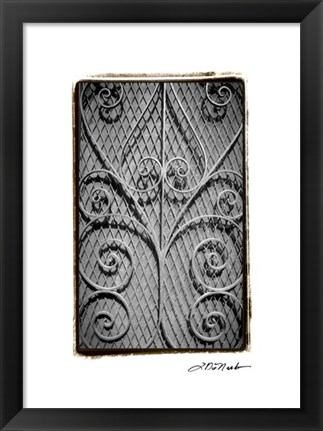 Framed French Quarter Ironwork I Print