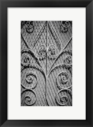 Framed French Quarter Ironwork I Print