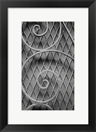 Framed French Quarter Ironwork III Print